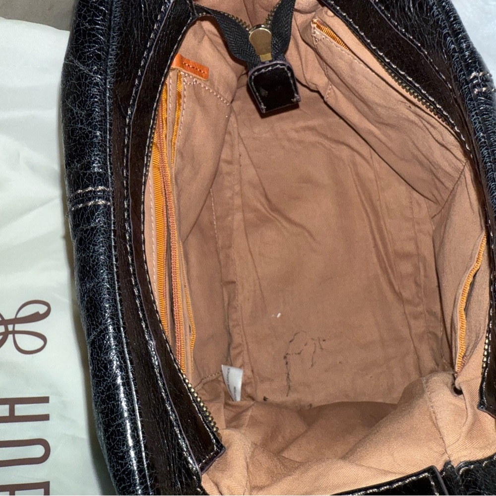 HOBO Classic Black Leather Shoulder Bag - Picture 9 of 10